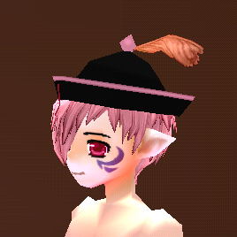 Equipped Jiangshi Hat viewed from an angle
