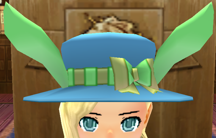 Equipped Rhetoi's Rabbit Hat (F) viewed from the front