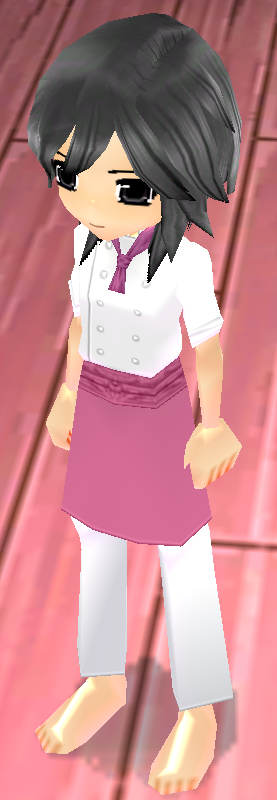 Equipped Tork's Chef Uniform (M) viewed from an angle