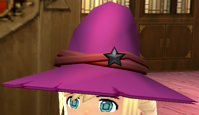 Equipped Starry Wizard Hat viewed from an angle