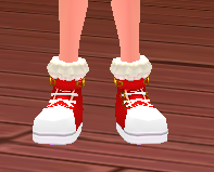 Equipped Santa's Helper Shoes (F) viewed from the front