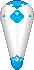 Inventory icon of Hetero Kite Shield (White Shield, Blue Metal)