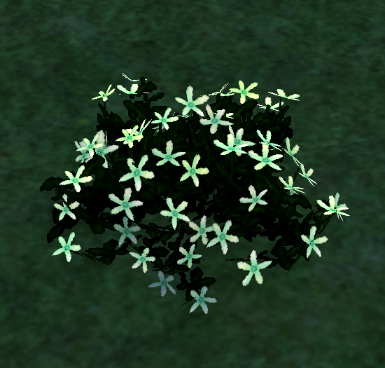 How Homestead Avalon Gate Cluster of Flowers appears at night
