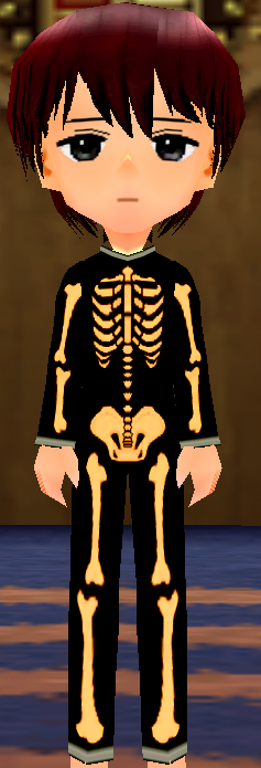 Equipped Male Skeleton Wear viewed from the front
