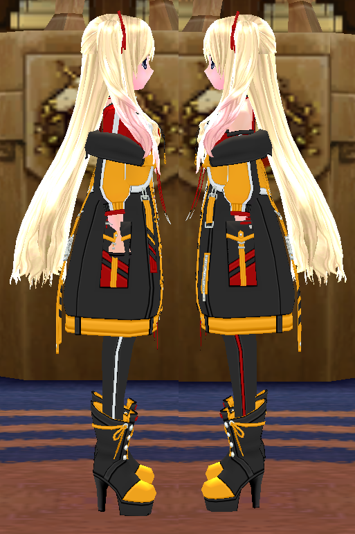 Equipped Female Heavy Jacket Set viewed from the side