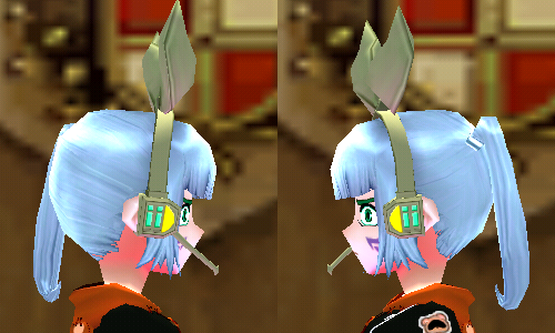 Equipped Kagamine Rin Headset (Elf) viewed from the side