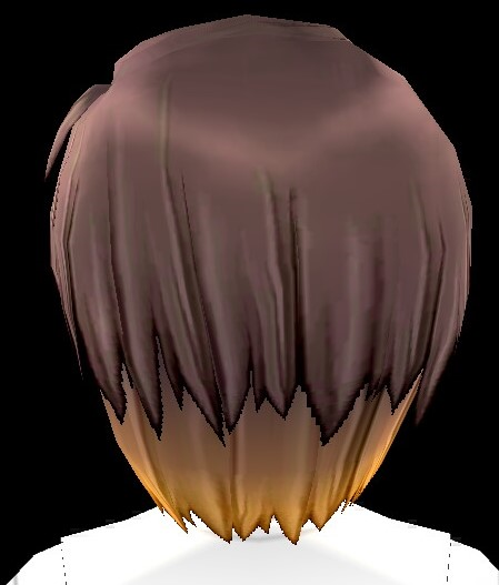 Equipped Urban Wig (M) viewed from the back