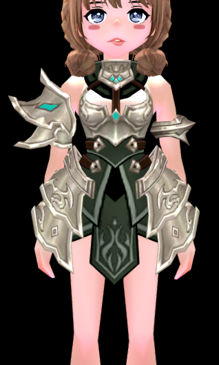 Equipped Abyss Dragon Armor (F) viewed from the front