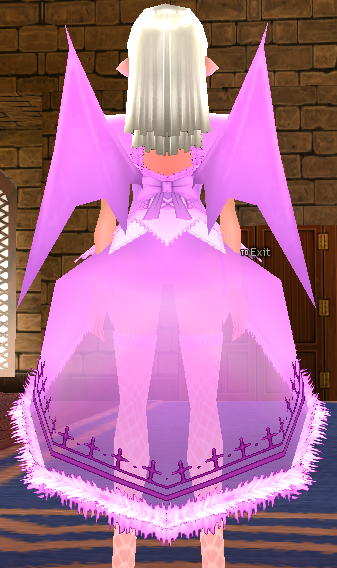 Equipped Succubus Outfit (Pink) viewed from the back