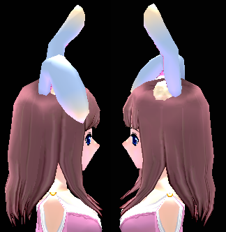 Equipped Bunny Ear Headband viewed from the side