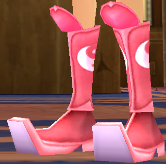 Equipped Taoist Shoes viewed from an angle
