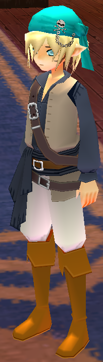 Equipped Male Boatswain Pirate Set viewed from an angle