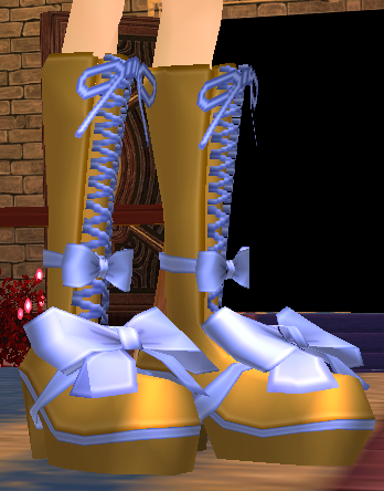 Equipped Vanalen Ribbon Boots viewed from an angle