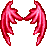 Icon of Blood Red Twinkling Devil Wings