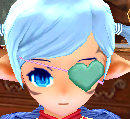 Equipped Heart Eyepatch (Elf-only) viewed from the front