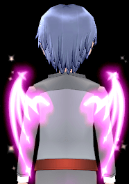 Equipped Pink Twinkling Devil Wings viewed from the back