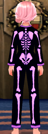 Equipped Female Skeleton Wear viewed from the back