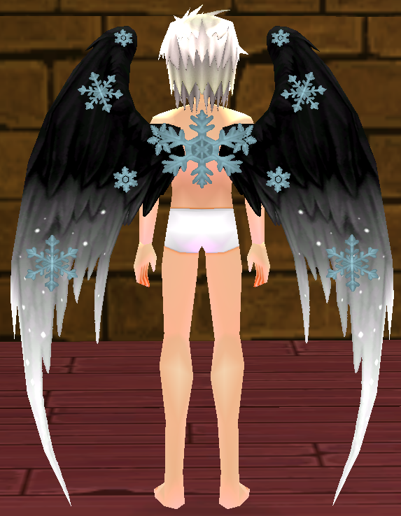 Equipped Void Night Frostblossom Wings viewed from the back