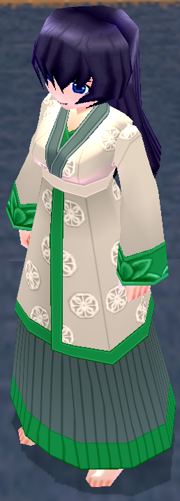 Equipped Hanbok (F) viewed from an angle