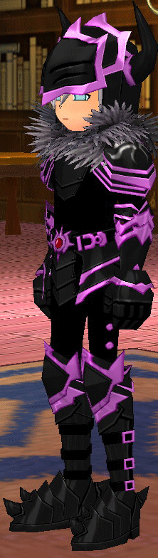 Equipped Male Dark Knight Set viewed from an angle