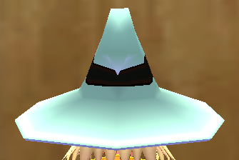 Equipped Star-shaped Large Brimmed Magician Hat viewed from the back
