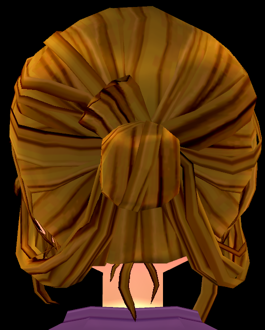 Equipped Steamy Hot Spring Wig (F) viewed from the back