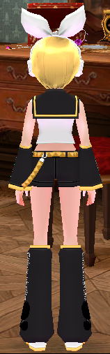 Equipped Kagamine Rin Set viewed from the back