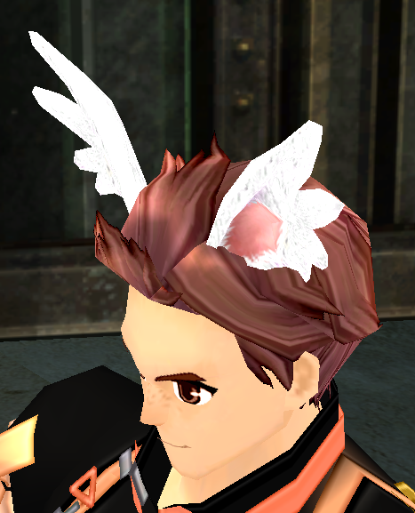 Equipped Wing-eared Rabbit Headband viewed from an angle
