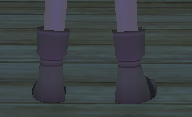 Equipped Haku's Shoes viewed from the back