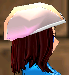 Equipped Eluned Alchemist Cap viewed from the side