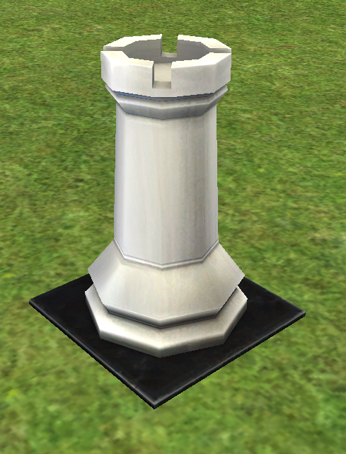 Building preview of Homestead Chess Piece - White Rook and Black Square