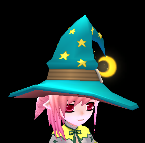 Equipped Night Witch Hat viewed from an angle