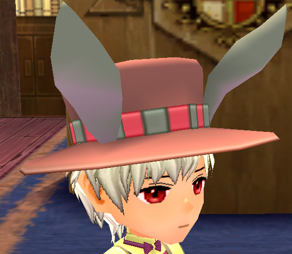 Equipped Rhetoi's Rabbit Hat (M) viewed from an angle