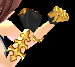 Equipped Abaddon Nobility Gloves (F) viewed from an angle