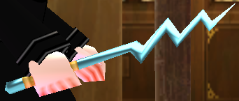 Equipped Lightning Wand