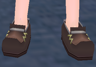 Equipped Mabinogi School Shoes viewed from the front