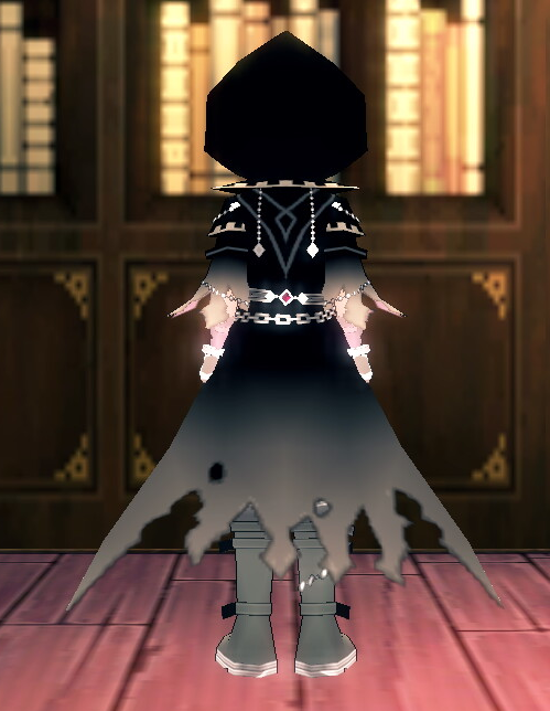 Equipped Male Reaper's Set viewed from the back