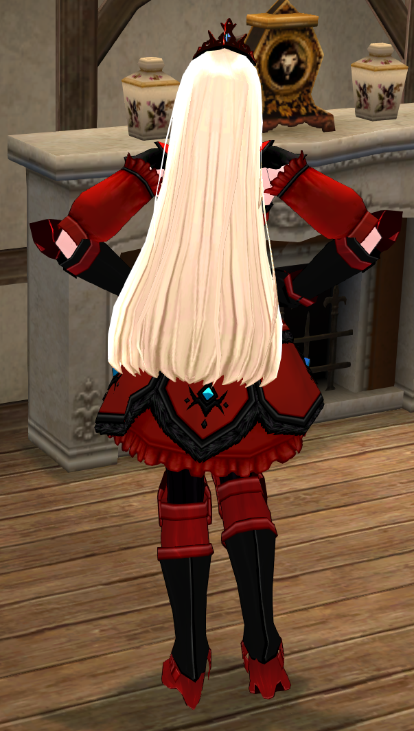 Equipped Giant Royal Princess Armor viewed from the back