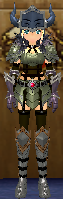 Equipped Female Dark Knight Set viewed from the front