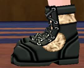 Equipped Desert Soldier Combat Boots viewed from the side