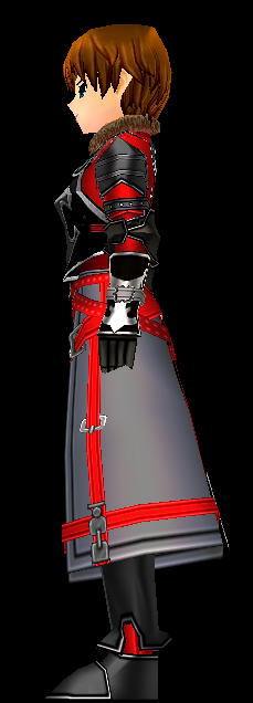 Equipped Male Royal Knight Set viewed from the side