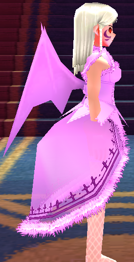 Equipped Succubus Outfit (Pink) viewed from the side