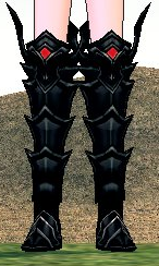 Equipped Abyss Dragon Greaves (M) viewed from the front