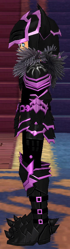 Equipped Male Dark Knight Set viewed from the side