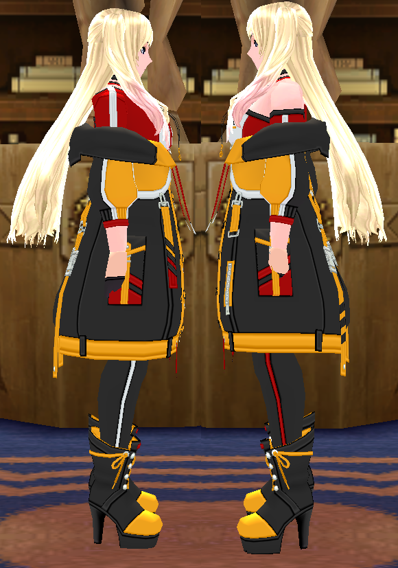 Equipped GiantFemale Heavy Jacket Set viewed from the side