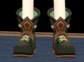 Equipped Morfyd's Research Boots (M) viewed from the front