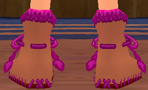 Equipped Druid Boots (M) viewed from the back