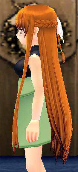 Equipped Asuna ALO Wig (Orange Hair White Lace) viewed from the side