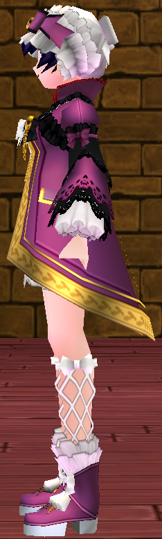 Equipped Female Halloween Vampire Set viewed from the side