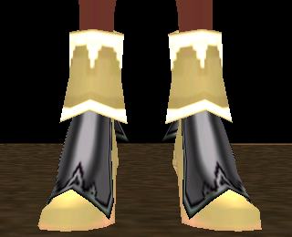 Equipped Gamyu Wizard Robe Shoes (F) viewed from the front